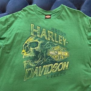 HARLEY DAVIDSON T- Shirt, Peterson’s - Miami, FL, XL, Green